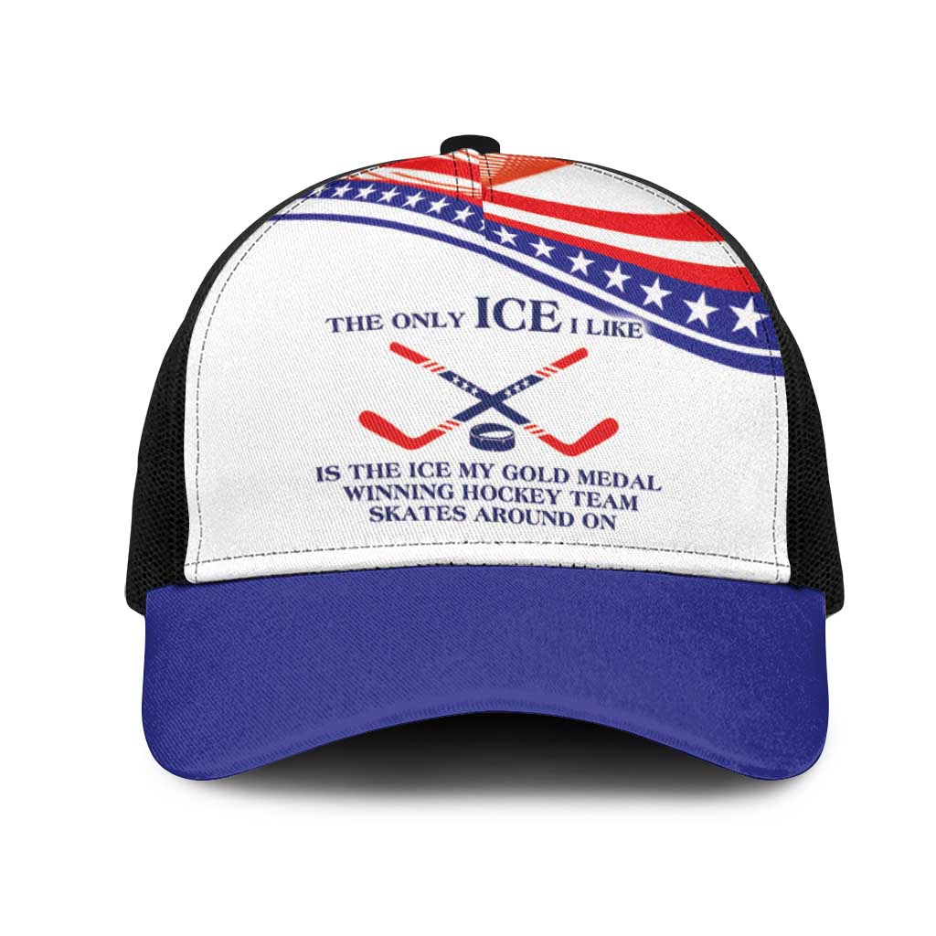 My Gold Medal Winning Hockey Team Mesh Trucker Cap White Style