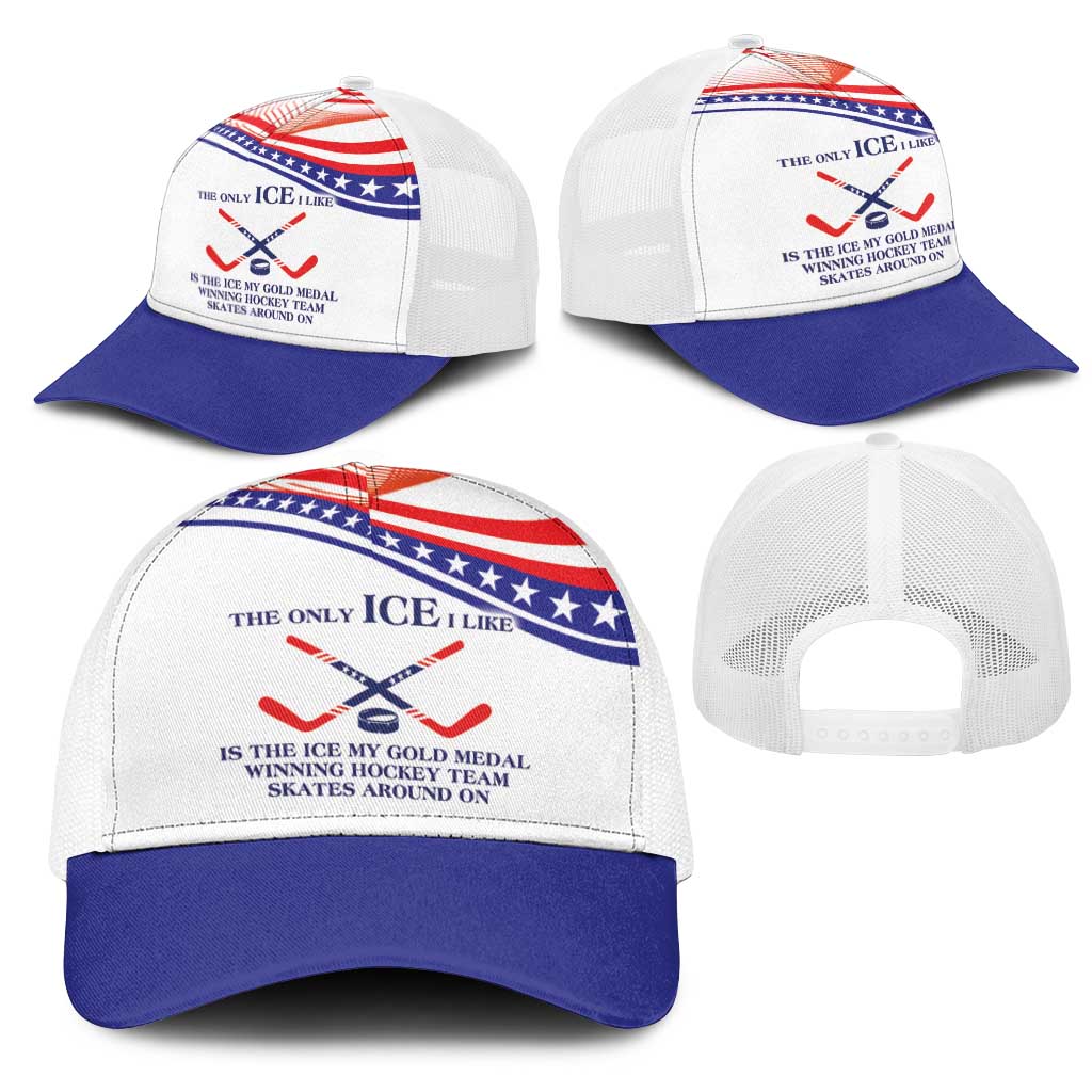 My Gold Medal Winning Hockey Team Mesh Trucker Cap White Style