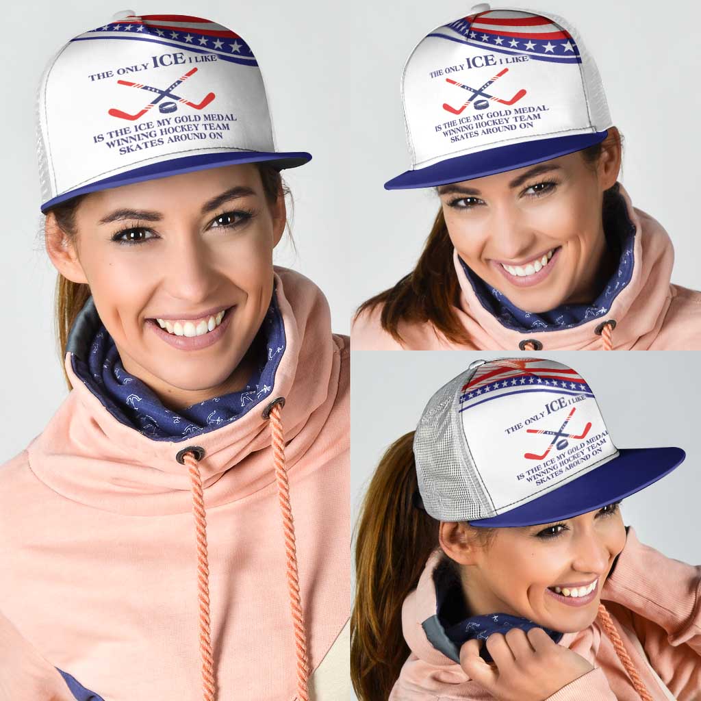My Gold Medal Winning Hockey Team Mesh Trucker Cap White Style