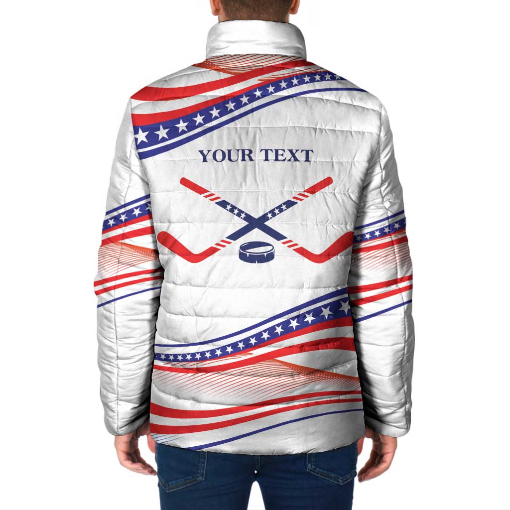 My Gold Medal Winning Hockey Team Personalized Padded Jacket White Style