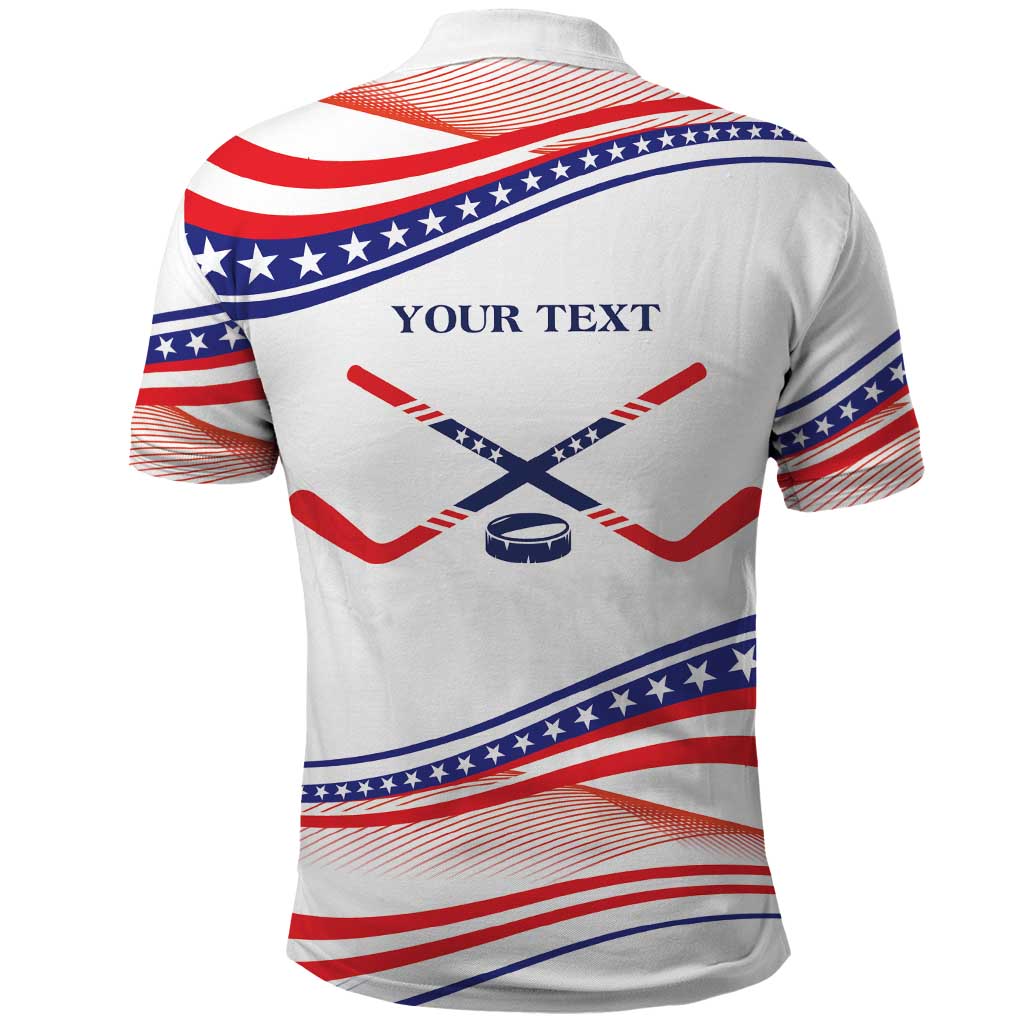 My Gold Medal Winning Hockey Team Personalized Polo Shirt White Style