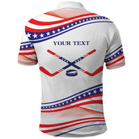 My Gold Medal Winning Hockey Team Personalized Polo Shirt White Style