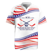 My Gold Medal Winning Hockey Team Personalized Rugby Jersey White Style