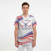 My Gold Medal Winning Hockey Team Personalized Scrub Top White Style