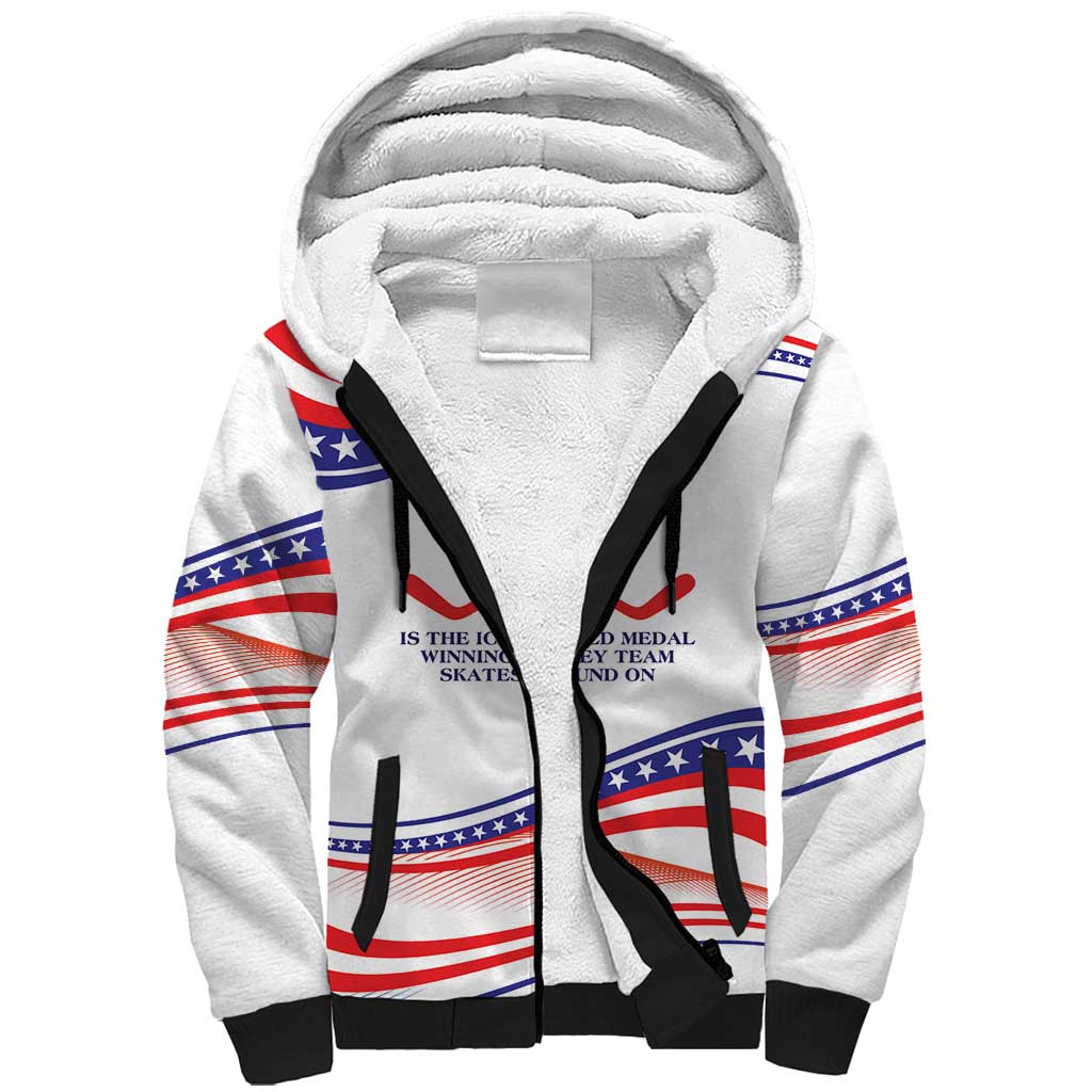 My Gold Medal Winning Hockey Team Personalized Sherpa Hoodie White Style