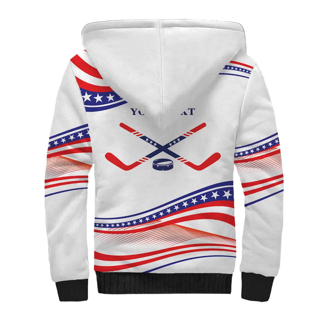 My Gold Medal Winning Hockey Team Personalized Sherpa Hoodie White Style