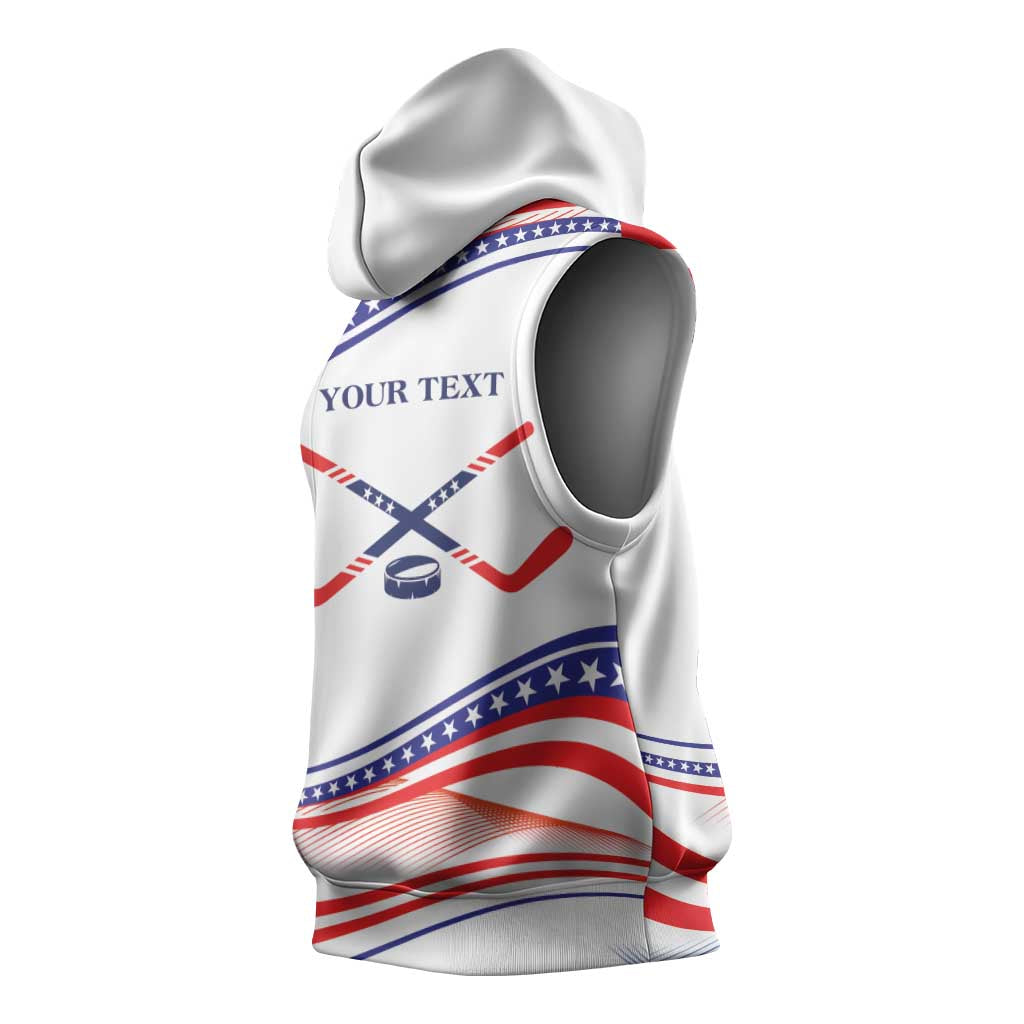 My Gold Medal Winning Hockey Team Personalized Sleeveless Hoodie White Style