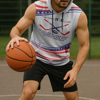 My Gold Medal Winning Hockey Team Personalized Sleeveless Hoodie White Style