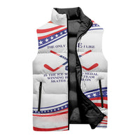 My Gold Medal Winning Hockey Team Personalized Sleeveless Puffer Jacket White Style