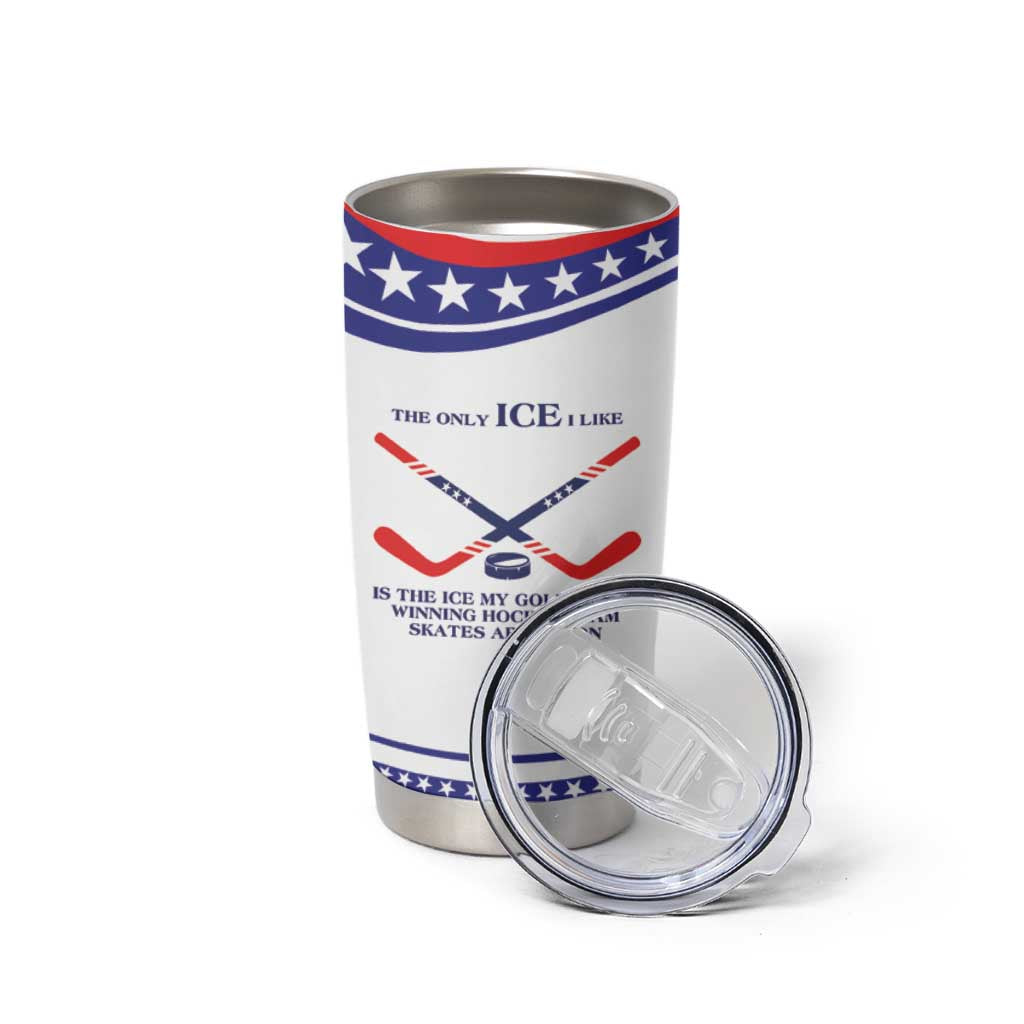 My Gold Medal Winning Hockey Team Personalized Tumbler Cup White Style