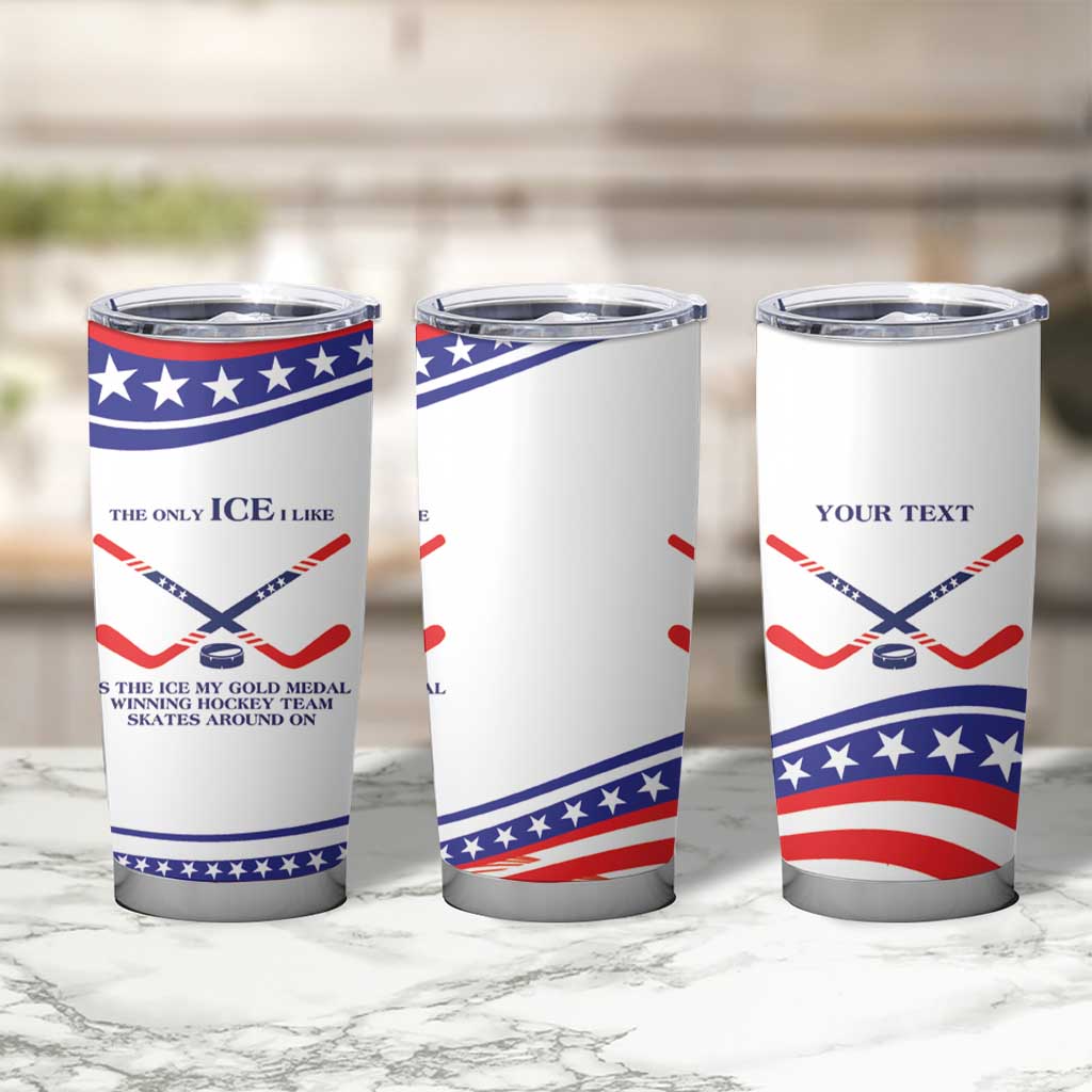 My Gold Medal Winning Hockey Team Personalized Tumbler Cup White Style