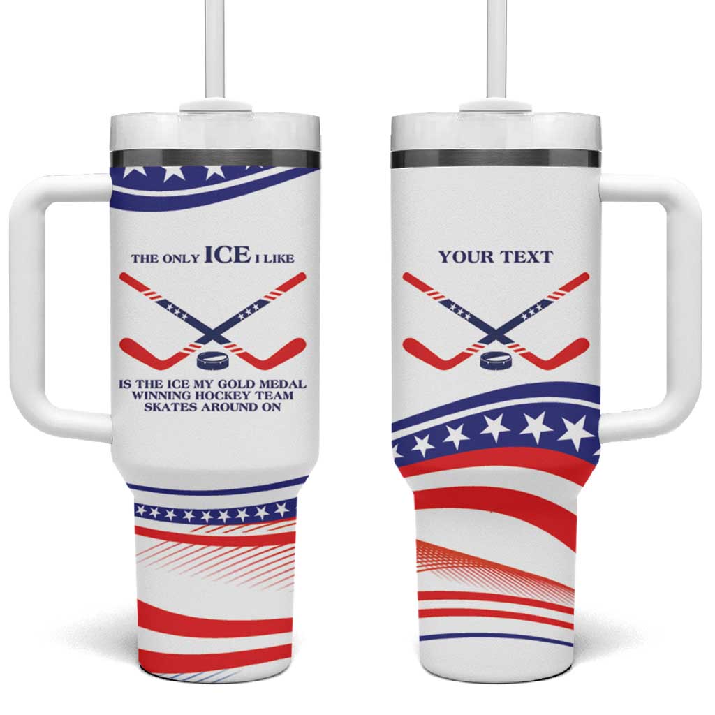My Gold Medal Winning Hockey Team Personalized Tumbler With Handle White Style