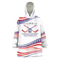 My Gold Medal Winning Hockey Team Personalized Wearable Blanket Hoodie White Style