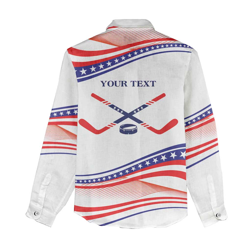 My Gold Medal Winning Hockey Team Personalized Women Casual Shirt White Style