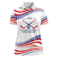 My Gold Medal Winning Hockey Team Personalized Women Polo Shirt White Style