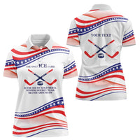 My Gold Medal Winning Hockey Team Personalized Women Polo Shirt White Style
