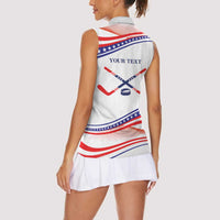 My Gold Medal Winning Hockey Team Personalized Women Sleeveless Polo Shirt White Style