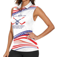 My Gold Medal Winning Hockey Team Personalized Women Sleeveless Polo Shirt White Style