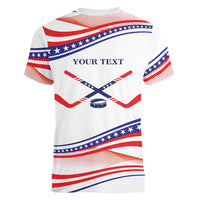 My Gold Medal Winning Hockey Team Personalized Women V-Neck T-Shirt White Style