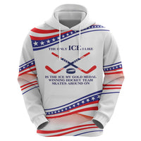 My Gold Medal Winning Hockey Team Personalized Zip Hoodie White Style