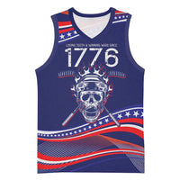 United States Hockey Personalized Basketball Jersey Losing Teeth Winning Wars Since 1776 Blue Style