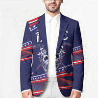 United States Hockey Personalized Blazer Losing Teeth Winning Wars Since 1776 Blue Style