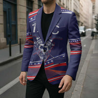 United States Hockey Personalized Blazer Losing Teeth Winning Wars Since 1776 Blue Style