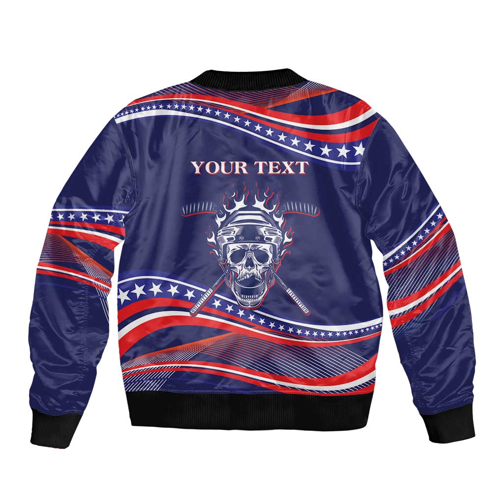 United States Hockey Personalized Bomber Jacket Losing Teeth Winning Wars Since 1776 Blue Style