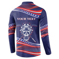 United States Hockey Personalized Button Sweatshirt Losing Teeth Winning Wars Since 1776 Blue Style