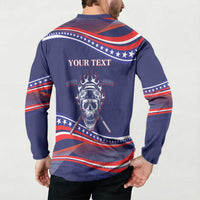 United States Hockey Personalized Button Sweatshirt Losing Teeth Winning Wars Since 1776 Blue Style