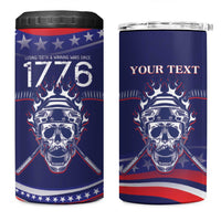 United States Hockey Personalized 4 in 1 Can Cooler Tumbler Losing Teeth Winning Wars Since 1776 Blue Style