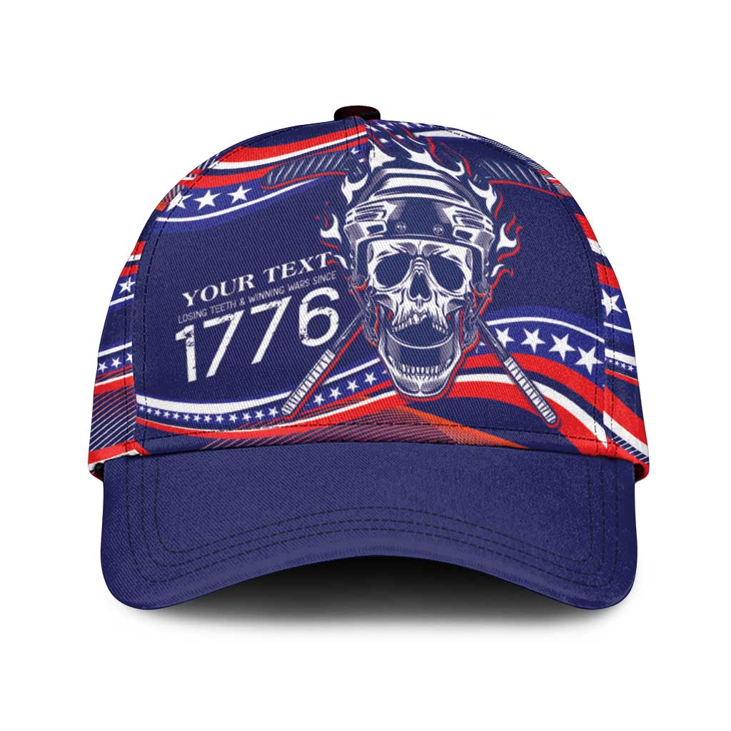 United States Hockey Personalized Classic Cap Losing Teeth Winning Wars Since 1776 Blue Style