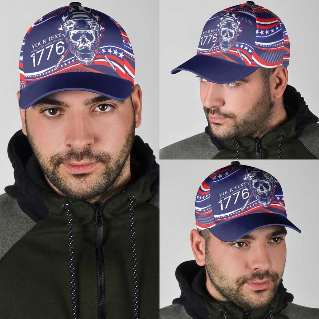 United States Hockey Personalized Classic Cap Losing Teeth Winning Wars Since 1776 Blue Style