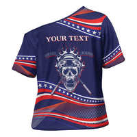 United States Hockey Personalized Cross Shoulder Shirt Losing Teeth Winning Wars Since 1776 Blue Style