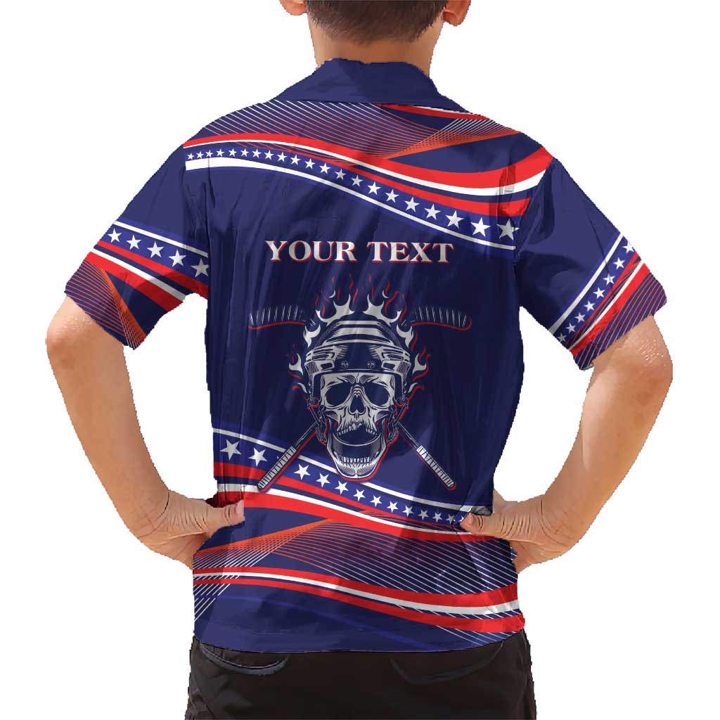 United States Hockey Personalized Kid Hawaiian Shirt Losing Teeth Winning Wars Since 1776 Blue Style