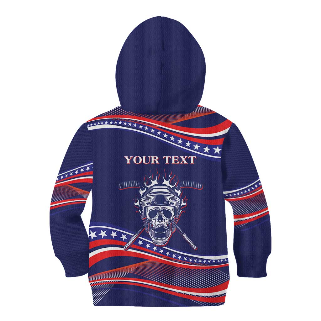 United States Hockey Personalized Kid Hoodie Losing Teeth Winning Wars Since 1776 Blue Style