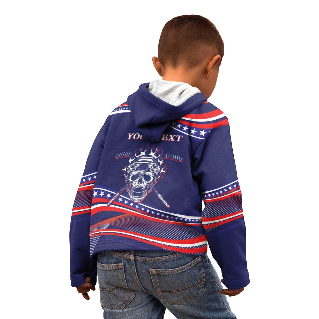United States Hockey Personalized Kid Hoodie Losing Teeth Winning Wars Since 1776 Blue Style