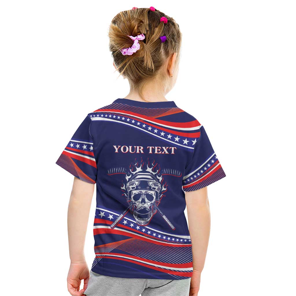 United States Hockey Personalized Kid T Shirt Losing Teeth Winning Wars Since 1776 Blue Style