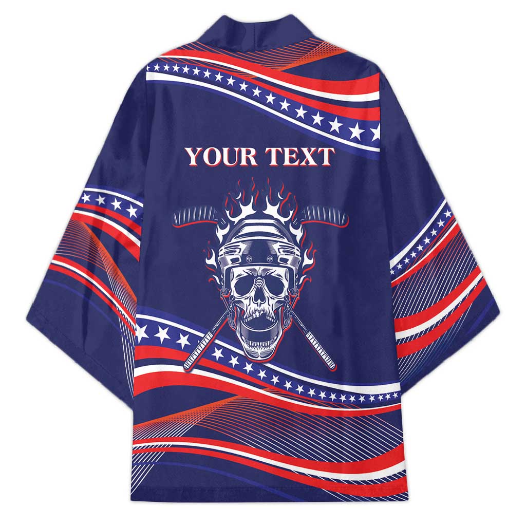 United States Hockey Personalized Kimono Losing Teeth Winning Wars Since 1776 Blue Style