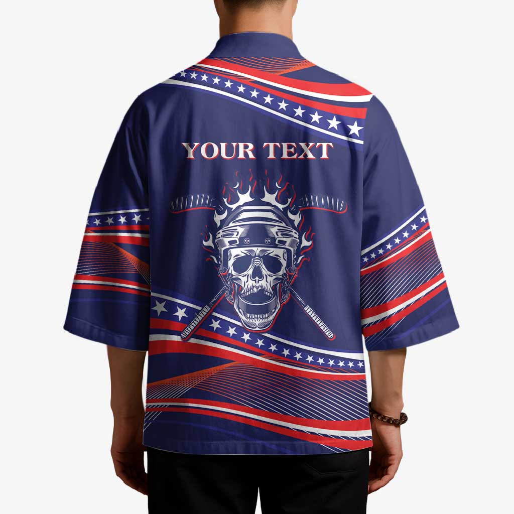 United States Hockey Personalized Kimono Losing Teeth Winning Wars Since 1776 Blue Style