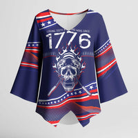 United States Hockey Personalized Kimono Sleeve Blouse Losing Teeth Winning Wars Since 1776 Blue Style