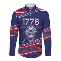 United States Hockey Personalized Long Sleeve Button Shirt Losing Teeth Winning Wars Since 1776 Blue Style