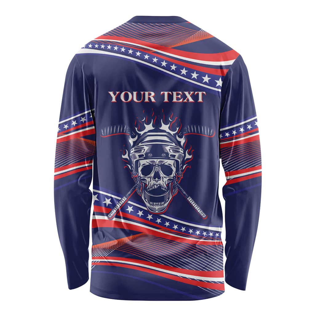 United States Hockey Personalized Long Sleeve Shirt Losing Teeth Winning Wars Since 1776 Blue Style