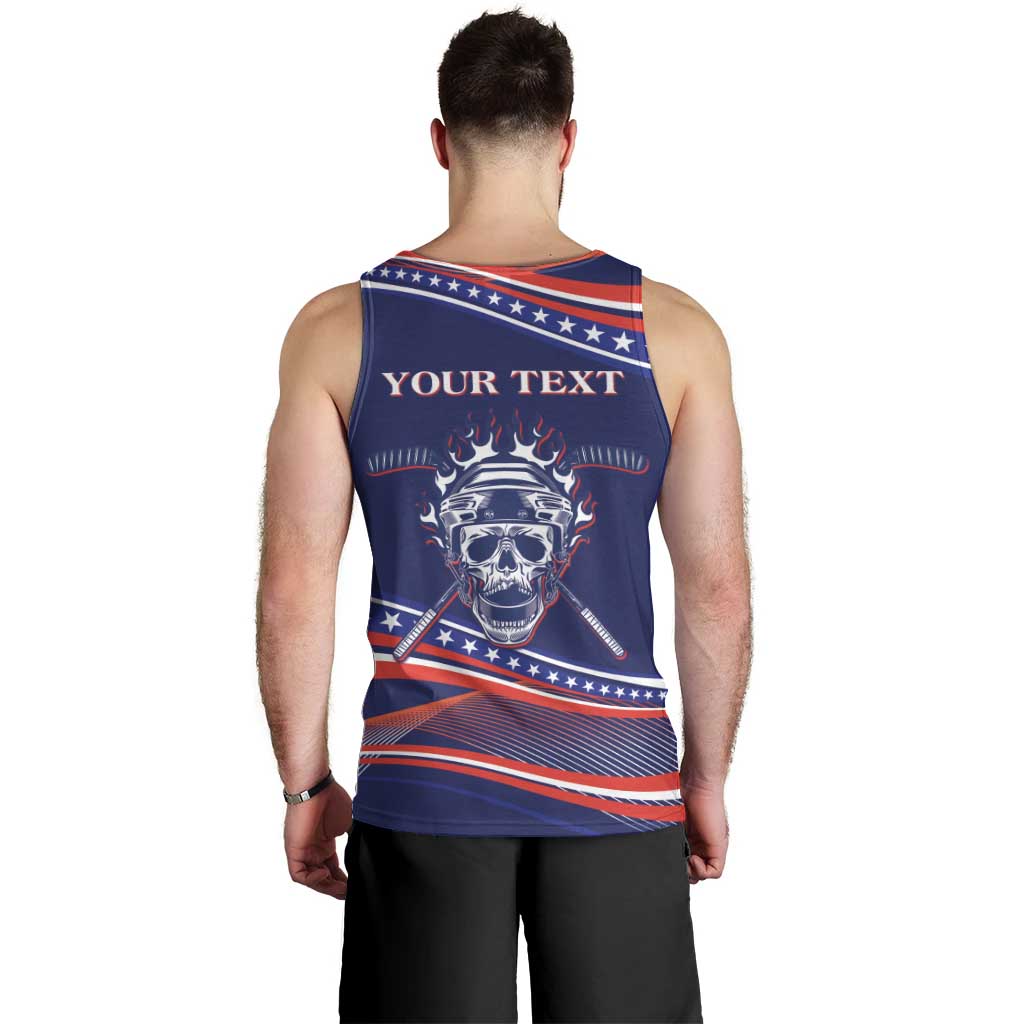 United States Hockey Personalized Men Tank Top Losing Teeth Winning Wars Since 1776 Blue Style