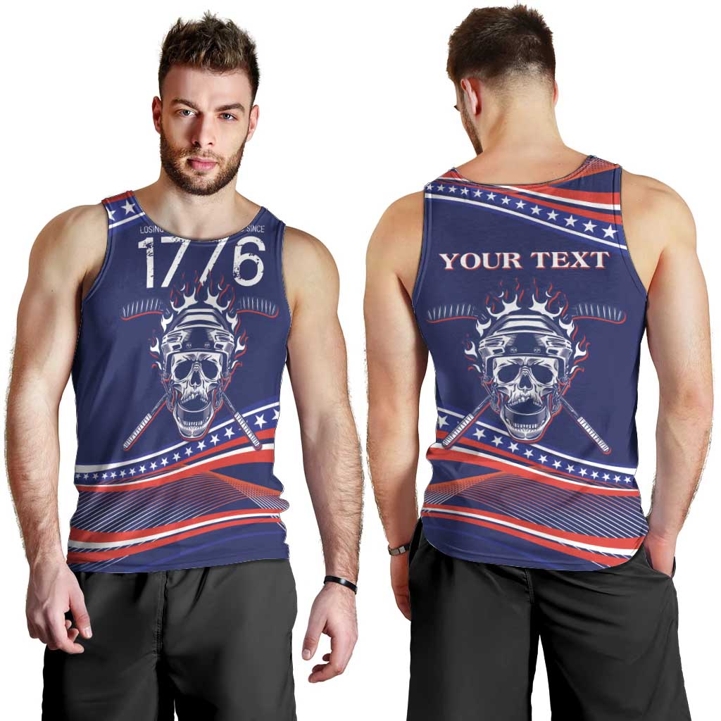 United States Hockey Personalized Men Tank Top Losing Teeth Winning Wars Since 1776 Blue Style