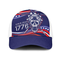 United States Hockey Personalized Mesh Trucker Cap Losing Teeth Winning Wars Since 1776 Blue Style