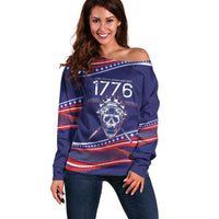 United States Hockey Personalized Off Shoulder Sweater Losing Teeth Winning Wars Since 1776 Blue Style