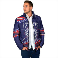 United States Hockey Personalized Padded Jacket Losing Teeth Winning Wars Since 1776 Blue Style