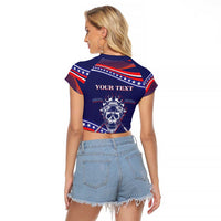 United States Hockey Personalized Raglan Cropped T Shirt Losing Teeth Winning Wars Since 1776 Blue Style