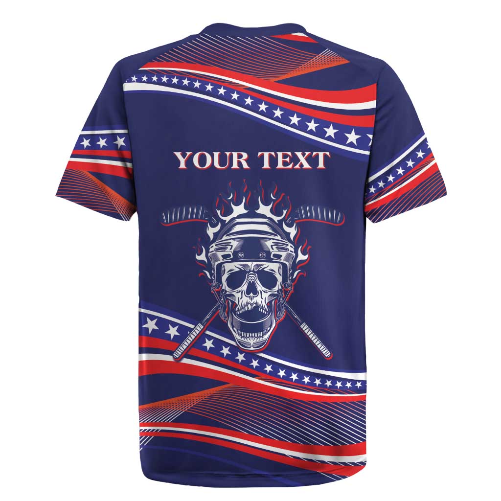 United States Hockey Personalized Rugby Jersey Losing Teeth Winning Wars Since 1776 Blue Style